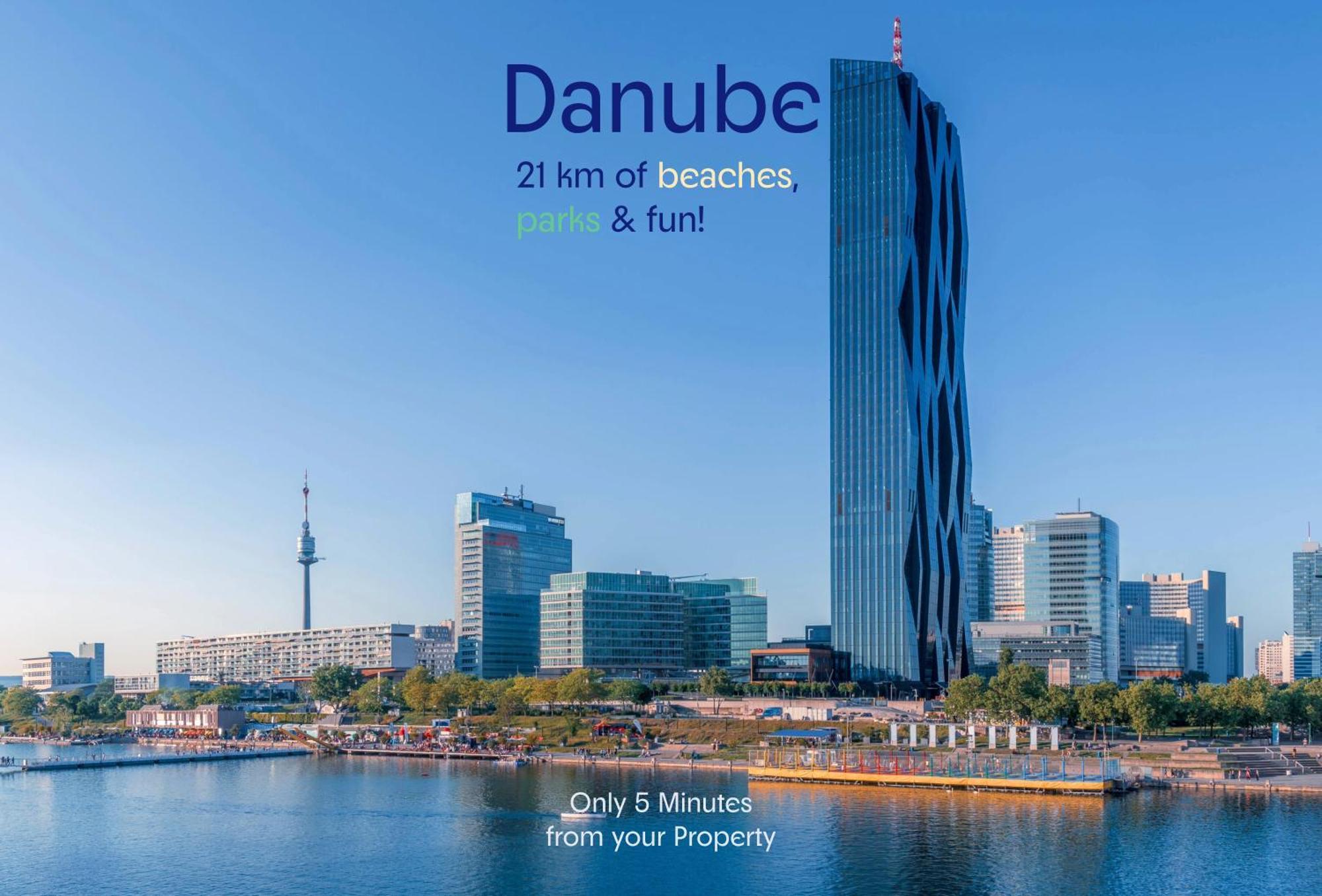 Homelike 2Br Apt. @Millenium Tower/Danube River Вена Экстерьер фото